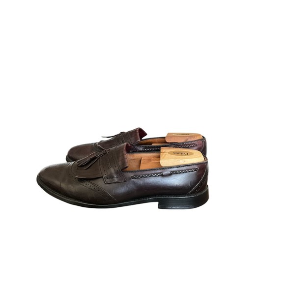 Allen Edmonds Bradenton Loafers Shoes Burgundy Leather Kiltie US Size 10E Wide - Picture 3 of 7